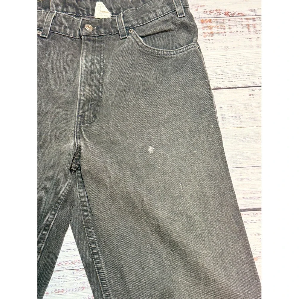 Levi 550 Jeans 34x36 Relaxed Fit Orange Tab Vintage Black Denim USA Made